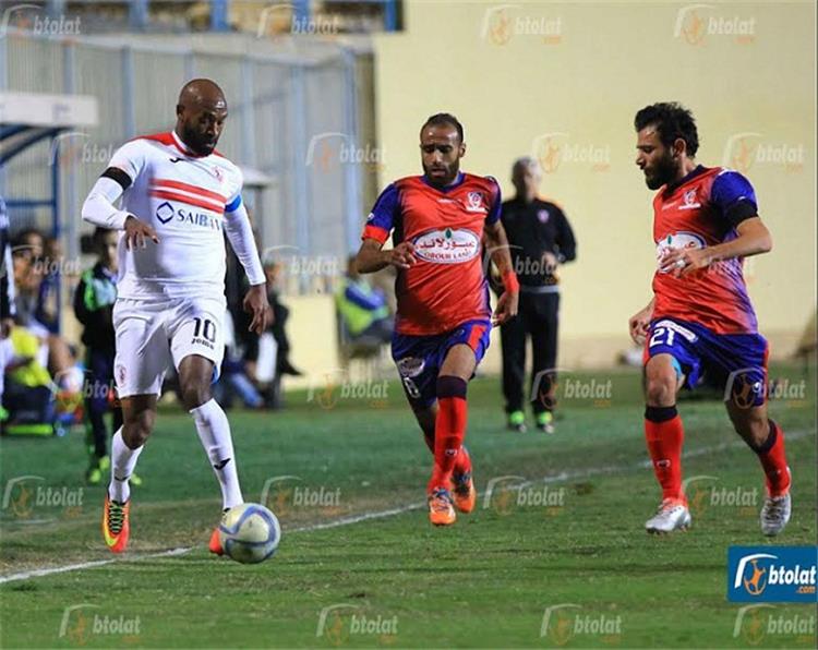 الزمالك يتقدم بهدف برأسية مدافع بتروجت