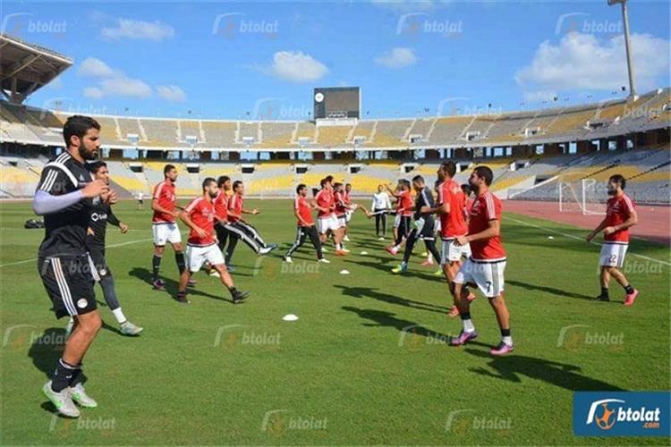 المنتخب الوطنى يؤدى مرانه الاول استعدادا للجابون