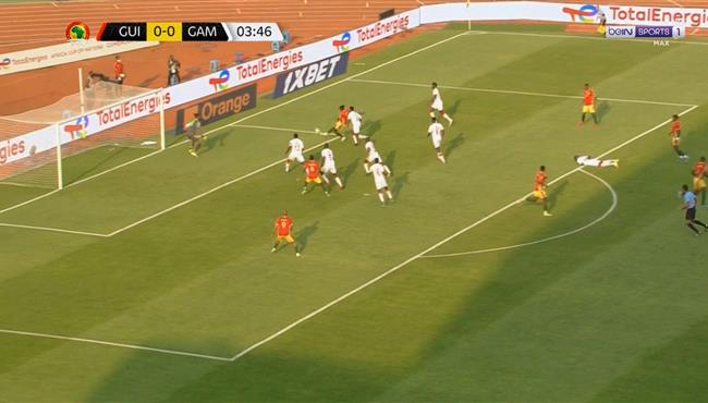 اول فرصة خطيرة لغينيا علي مرمي جامبيا بكاس امم افريقيا