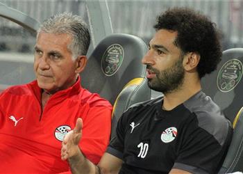 كيروش ومحمد صلاح يعقدان مؤتمر ا صحفي ا قبل مباراة مصر وكوت ديفوار