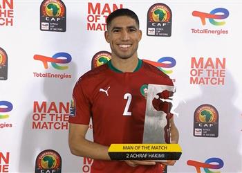 أشرف حكيمي أفضل لاعب في مباراة المغرب ومالاوي