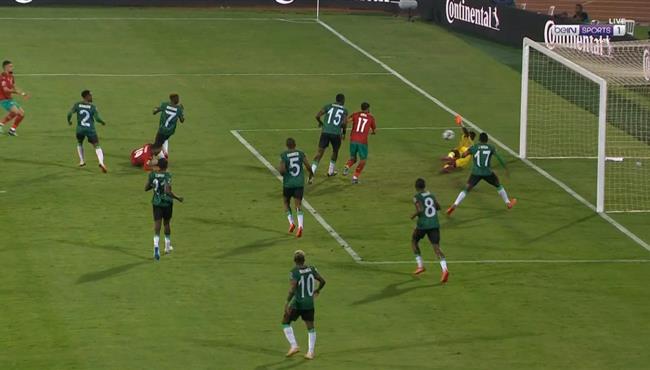 يوسف النصيري كاد ان يسجل هدف للمغرب امام مالاوي