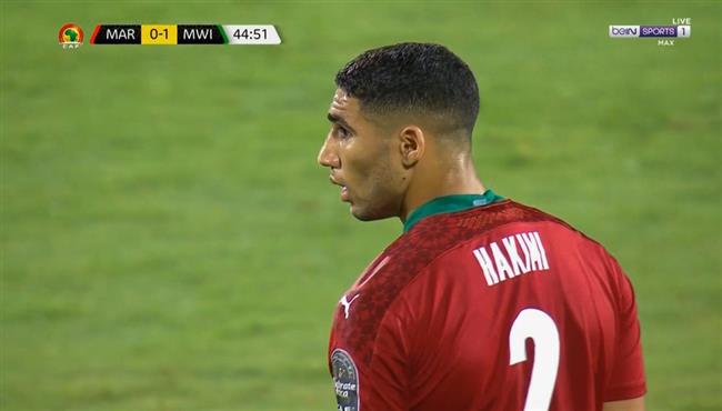 القائم يحرم اشرف حكيمي من هدف مؤكد في مباراة المغرب ومالاوي