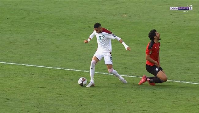 اصابة احمد حجازي في مباراة مصر والمغرب بكاس امم افريقيا