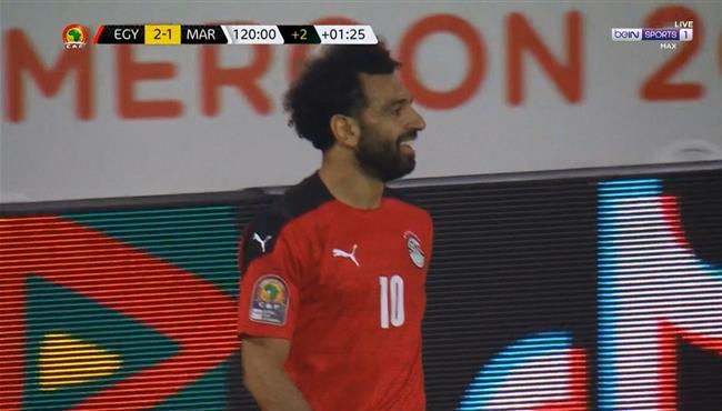 محمد صلاح يهدر هدف محقق والمرمي خالي امام المغرب