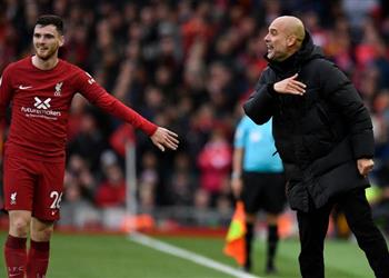 روبرتسون يتغنى بـ أليسون بعد هدف محمد صلاح أمام مانشستر سيتي