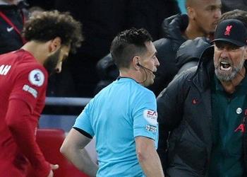 كلوب يكشف ما قاله للحكم قبل طرده بسبب محمد صلاح أمام مانشستر سيتي