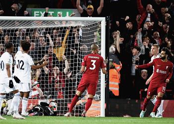 محمد صلاح يسجل هدف تعادل ليفربول أمام ليدز يونايتد