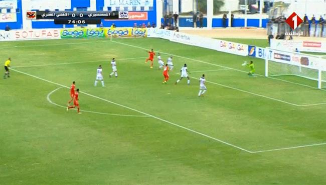 احمد عبد القادر يهدر هدف للاهلي امام الاتحاد المنستيري