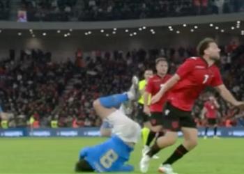 فيديو إصابة عنيفة لـ تونالي في مباراة إيطاليا وألبانيا