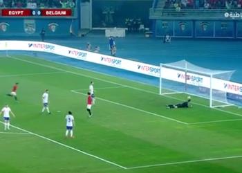 فيديو تسديدة رائعة مصطفى محمد ي سجل هدف منتخب مصر الأول أمام بلجيكا