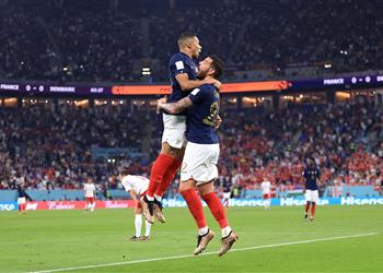 فيديو مبابي يسجل هدف فرنسا الأول أمام الدنمارك