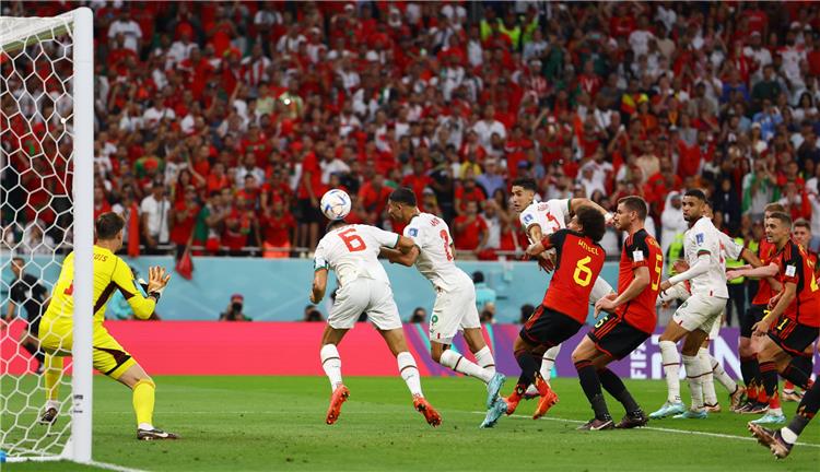 هدف حكيم زياش الملغي في مباراة المغرب وبلجيكا بكأس العالم