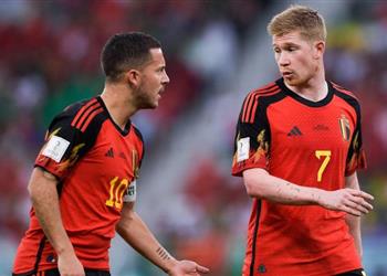مشادة بين هازارد ودي بروين بعد خسارة بلجيكا من المغرب في كأس العالم