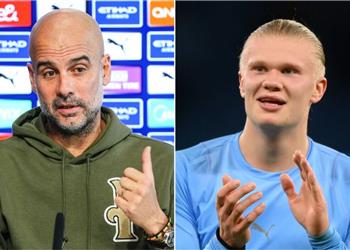 جوارديولا يثير الشكوك حول مشاركة هالاند في مباراة مانشستر سيتي وتشيلسي