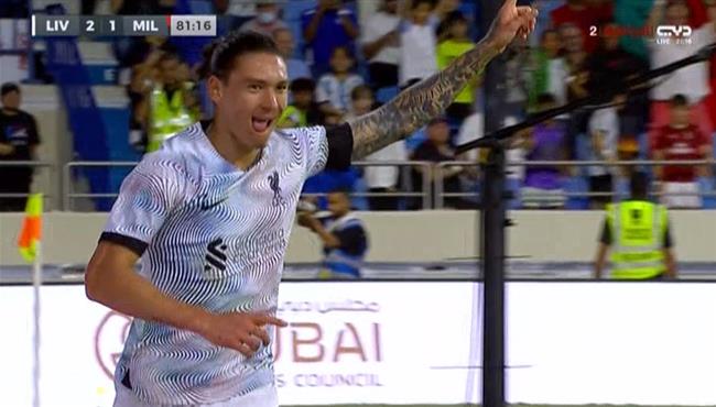 هدف داروين نونيز الاول الرائع في مرمي ميلان بكأس سوبر دبي