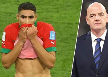 لا أعرف ماذا تريدون حكيمي ينفعل على إنفانتينو بعد خسارة المغرب من كرواتيا