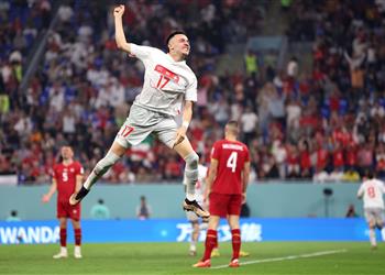 فيديو فريلير يسجل هدف سويسرا الثالث أمام صربيا في كأس العالم