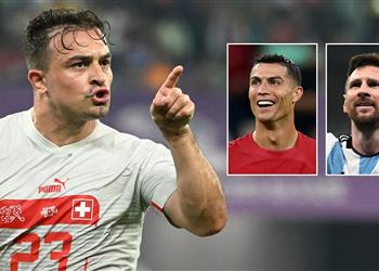 شاكيري يكرر إنجاز ميسي ورونالدو بعد هدفه أمام صربيا