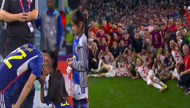 فرحه لاعبي كرواتيا وبكاء اليابانيين بعد الخسارة في كأس العالم