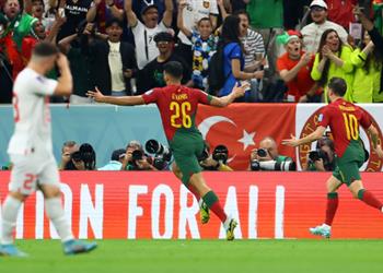 فيديو راموس يسجل هدف البرتغال الأول أمام سويسرا