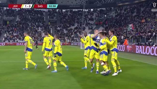 اهداف مباراة يوفنتوس وساسوولو 2 1 كاس ايطاليا