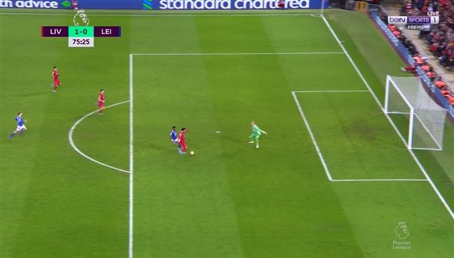 محمد صلاح يهدر انفراد تام في مباراة ليفربول وليستر سيتي
