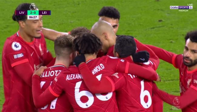 هدف ليفربول الثاني في مرمي ليستر سيتي بالدوري الانجليزي