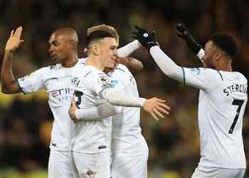 فيديو ستيرلينج يقود مانشستر سيتي لفوز سهل على نورويتش برباعية في الدوري الإنجليزي