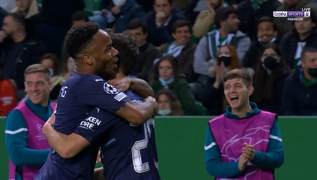 هدف رحيم سترلينج الرائع في مرمي سبورتينج لشبونة بدوري ابطال اوروبا