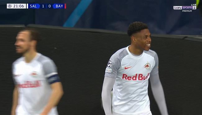 هدف سالزبورج الاول في مرمي بايرن ميونج بدوري ابطال اوروبا