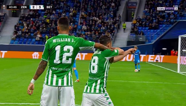 اهداف مباراة ريال بيتيس وزينيت 3 2 الدوري الاوروبي