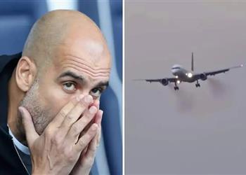 جوارديولا يروي كواليس الرعب في طائرة مانشستر سيتي وسبب الهبوط الاضطراري في ليفربول