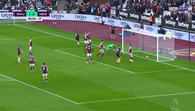 اهداف مباراة وست هام ونيوكاسل يونايتد 1 1 الدوري الانجليزي