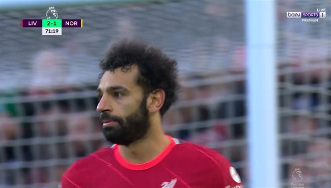 محمد صلاح كاد ان يسجل هدف رائع امام نورويتش سيتي بالدوري الانجليزي