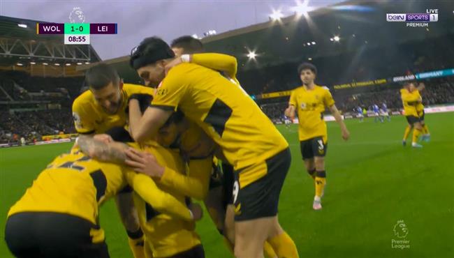 هدف ولفرهامبتون الاول في مرمي ليستر سيتي 1 0 الدوري الانجليزي