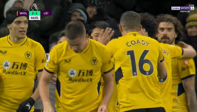 هدف ولفرهامبتون الثاني في مرمي ليستر سيتي 2 1 الدوري الانجليزي