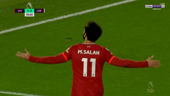 هدف محمد صلاح الثاني في مرمي ليدز يونايتد بالدوري الانجليزي