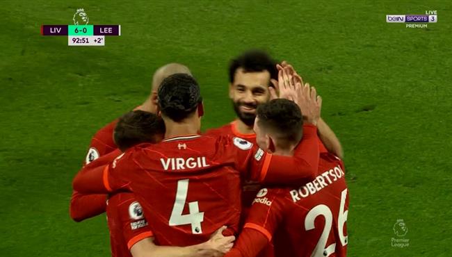 هدف ليفربول السادس في مرمي ليدز يونايتد بالدوري الانجليزي