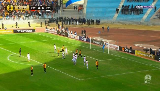 العارضة تحرم الترجي من تسجيل هدف رائع امام النجم الساحلي بدوري ابطال افريقيا