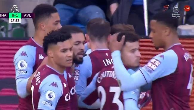 اهداف مباراة استون فيلا وبرايتون 2 0 الدور الانجليزي