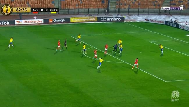 فرصة افشة الخطيرة في مباراة الاهلي وصن داونز