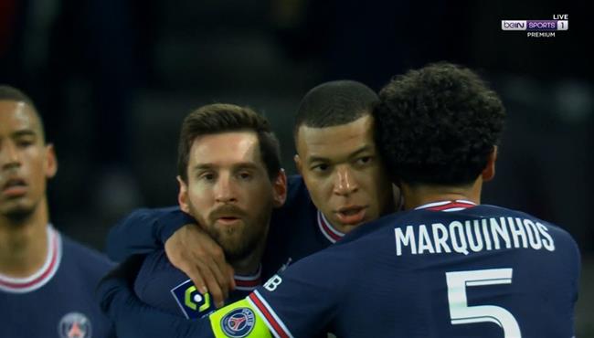 هدف مبابي في مرمي سانت ايتيان اسيست رائع من ميسي