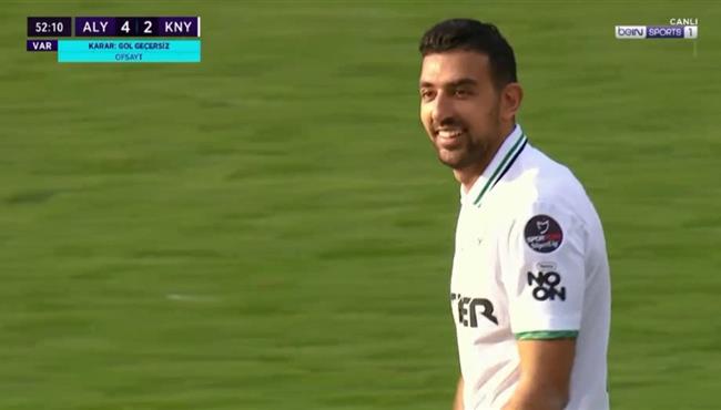 هدف كوكا الملغي في مباراة كونيا سبور والانيا سبور بالدوري التركي