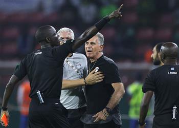 من داخل القفص كيروش ومساعده يسخران من غيابهما عن مباراة مصر والسنغال