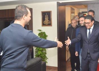 صور وفد الوداد يزور الزمالك قبل صدام دوري أبطال إفريقيا