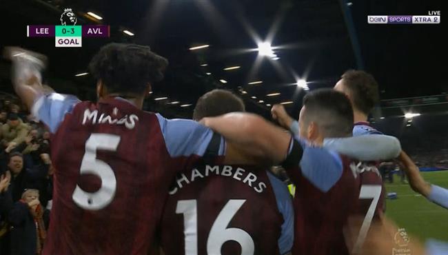 اهداف مباراة استون فيلا وليدز 3 0 الدوري الانجليزي