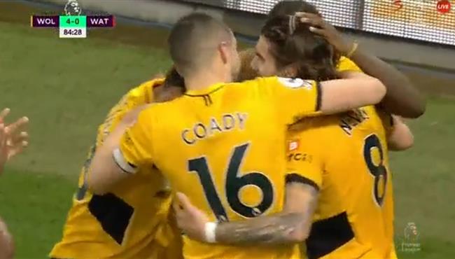 اهداف مباراة ولفرهامبتون وواتفورد 4 0 الدوري الانجليزي