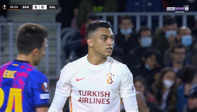 ملخص لمسات مصطفي محمد امام برشلونة في الدوري الاوروبي