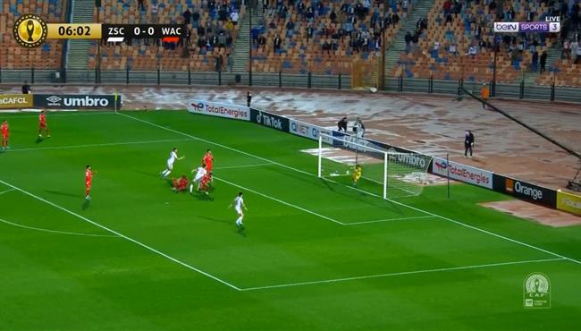 حارس الوداد يتصدي لاول فرصة خطيره للزمالك بدوري ابطال افريقيا